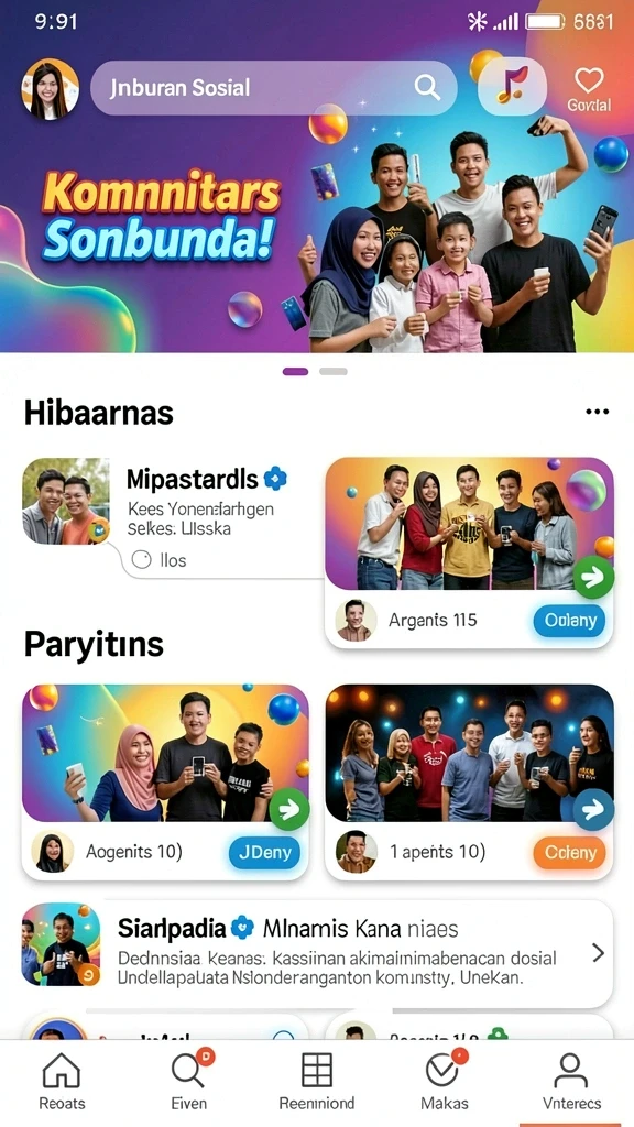 Tampilan awal yang menarik dan intuitif.
