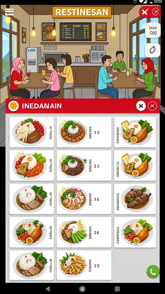 Tampilan antarmuka yang menarik dan user-friendly.