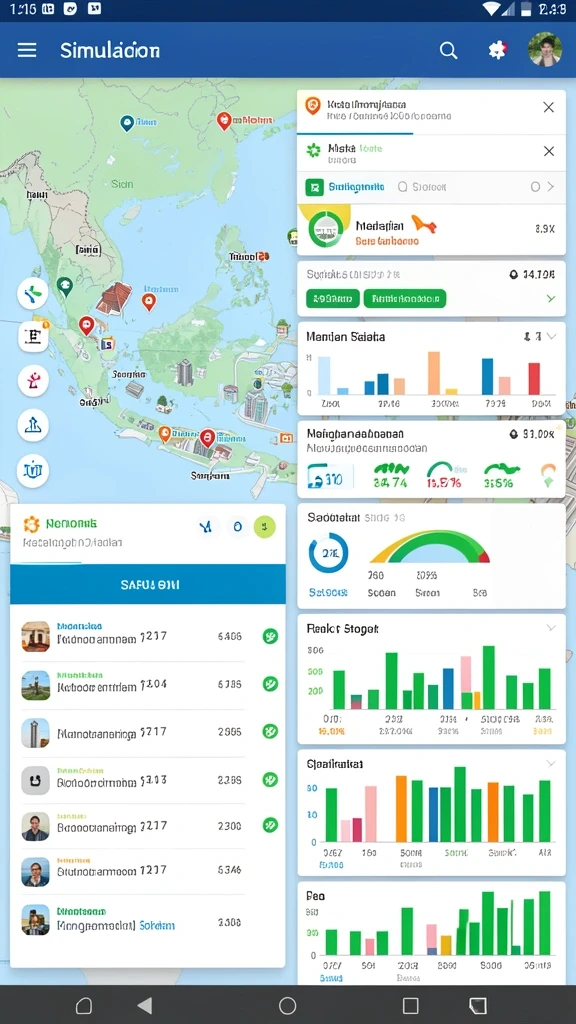 Tampilan utama aplikasi dengan grafis memukau.