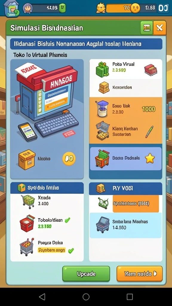 Screenshot level yang menantang dan menarik.