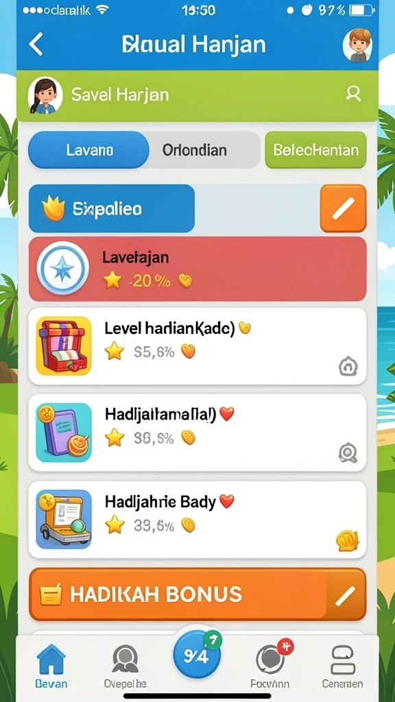 Beragam permainan judi online yang tersedia.