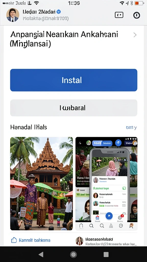 Screenshot fitur tantangan baru yang menarik.