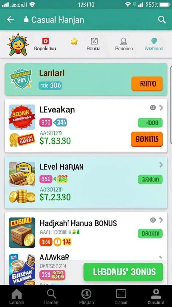Menampilkan tampilan awal permainan MAINDUIT yang menarik.