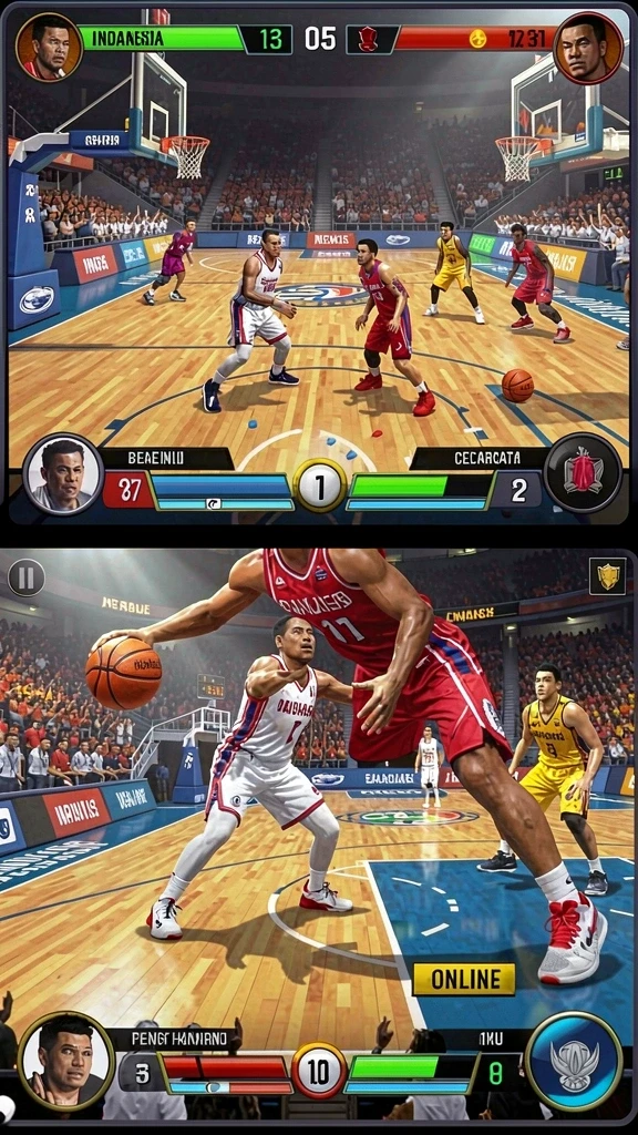 Scene multiplayer dengan pemain lain berkolaborasi menghadapi monster.