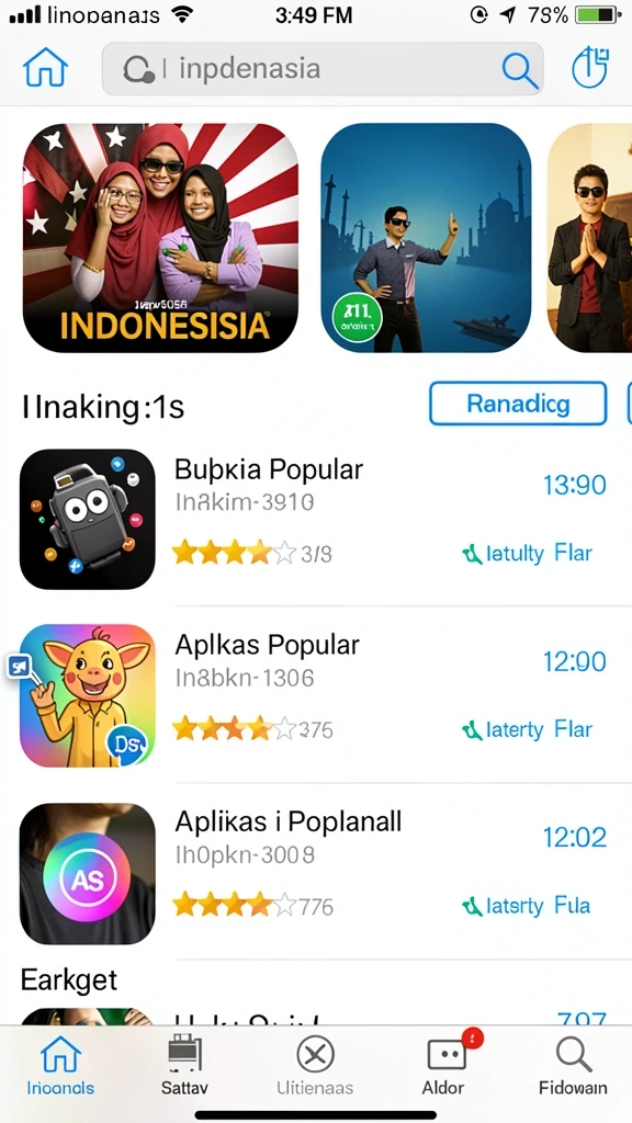 Tampilan layar utama aplikasi VISA89 yang menarik.