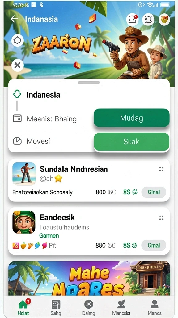 Mode permainan yang beragam dan penuh tantangan.