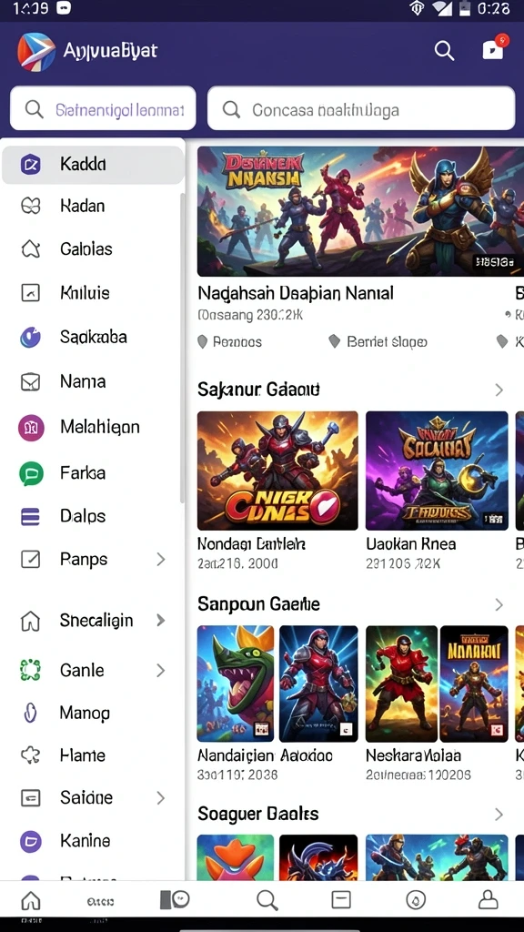 Tampilan awal yang menarik dan informatif.